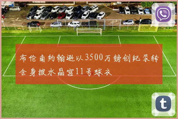 布伦南约翰逊以3500万镑创纪录转会身披水晶宫11号球衣